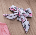 Girls Dinosaur Print Fringe Two-Piece Swimsuit Set
