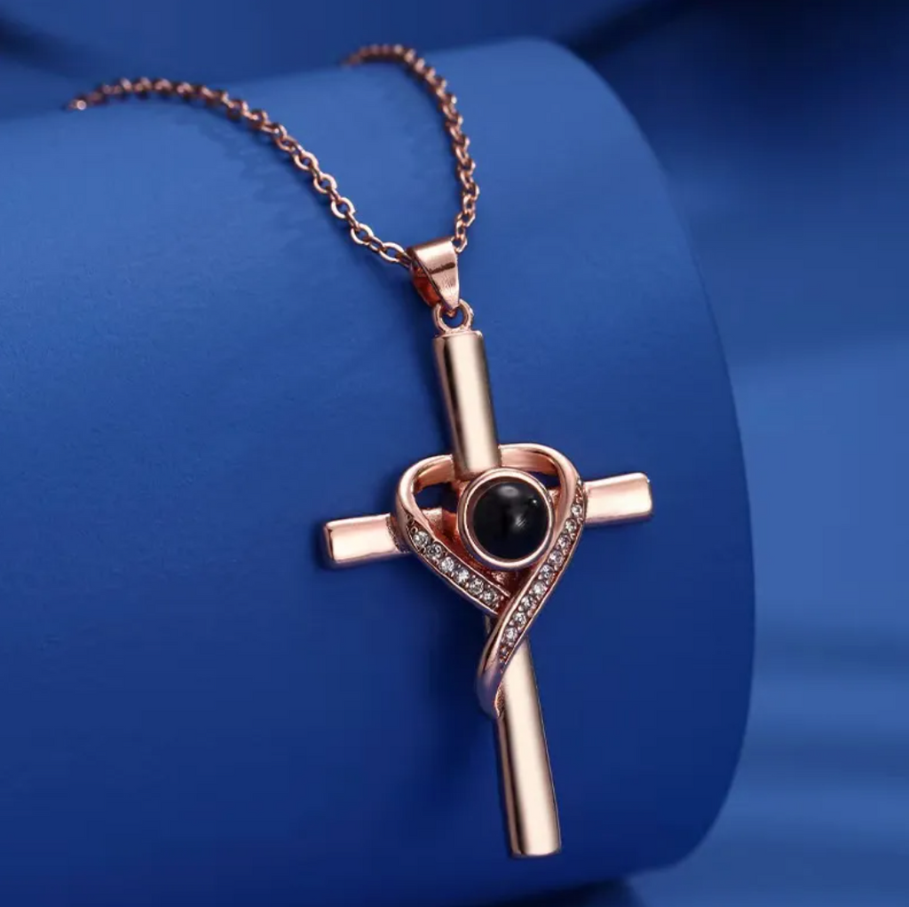 I Love You Projection Cross Pendant