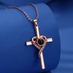 I Love You Projection Cross Pendant