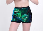 Shiny Sequin Shorts with Bow for Women