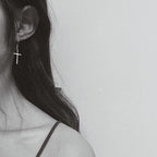 Trendy Cross Earrings in Alloy - Simple Christian Design | Christian Jewelry