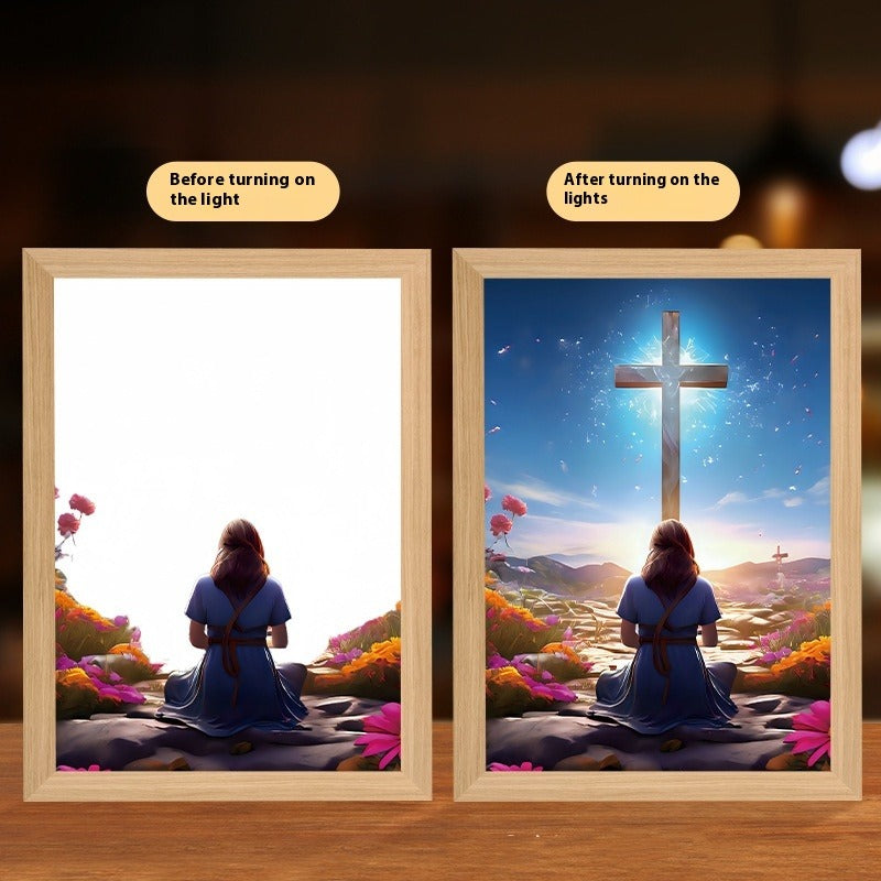 Jesus LED Night Light Art Frame