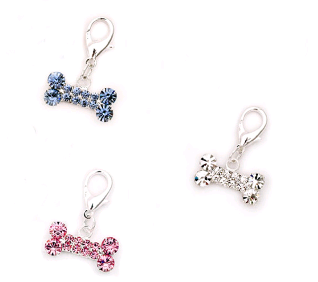 Three-Row Elastic Dog Necklace with Rhinestones