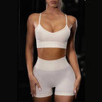 Women's Yoga Vest and Shorts Set