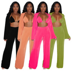Bikini Top, Pants and Cardigan Set