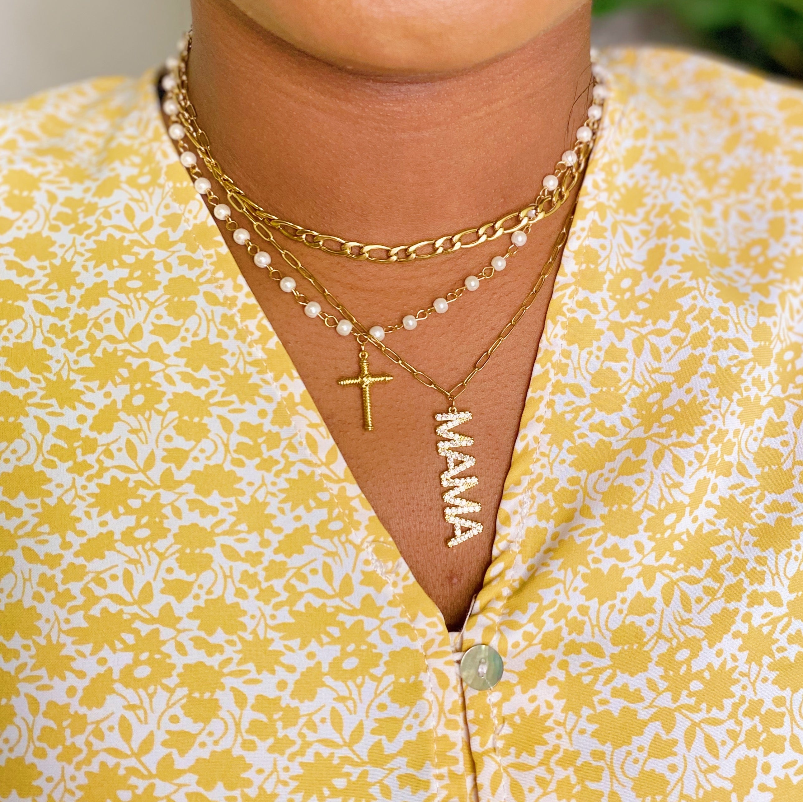 Cabled Cross Pendant Necklace | Christian Jewelry