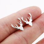 Stainless Steel Dog Paw Print Earrings for DIY Fashion