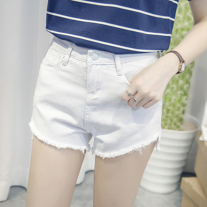 Summer Women's Denim Shorts, Asymmetric Design