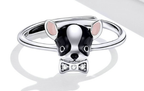 Silver Cute Dog Ring for Men and Women