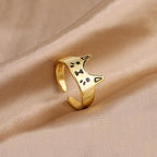 Cute Cartoon Cat Epoxy Ring for Women