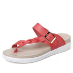 Flat Strap Sandals with Thong Design