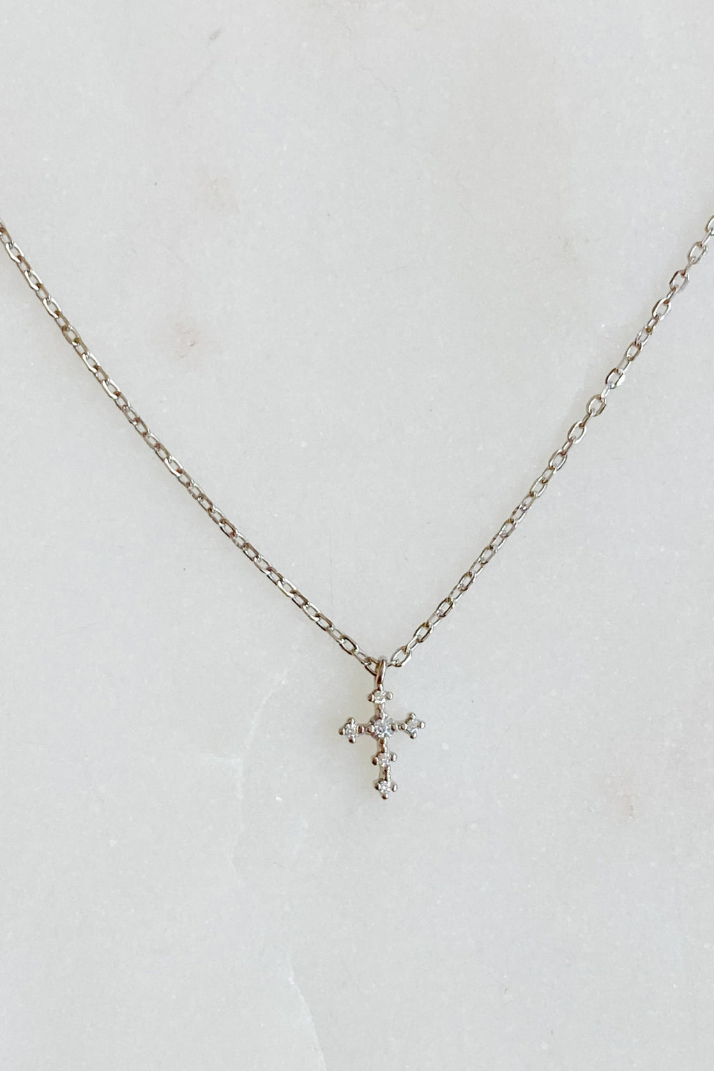Dainty Cross Sterling Silver Necklace