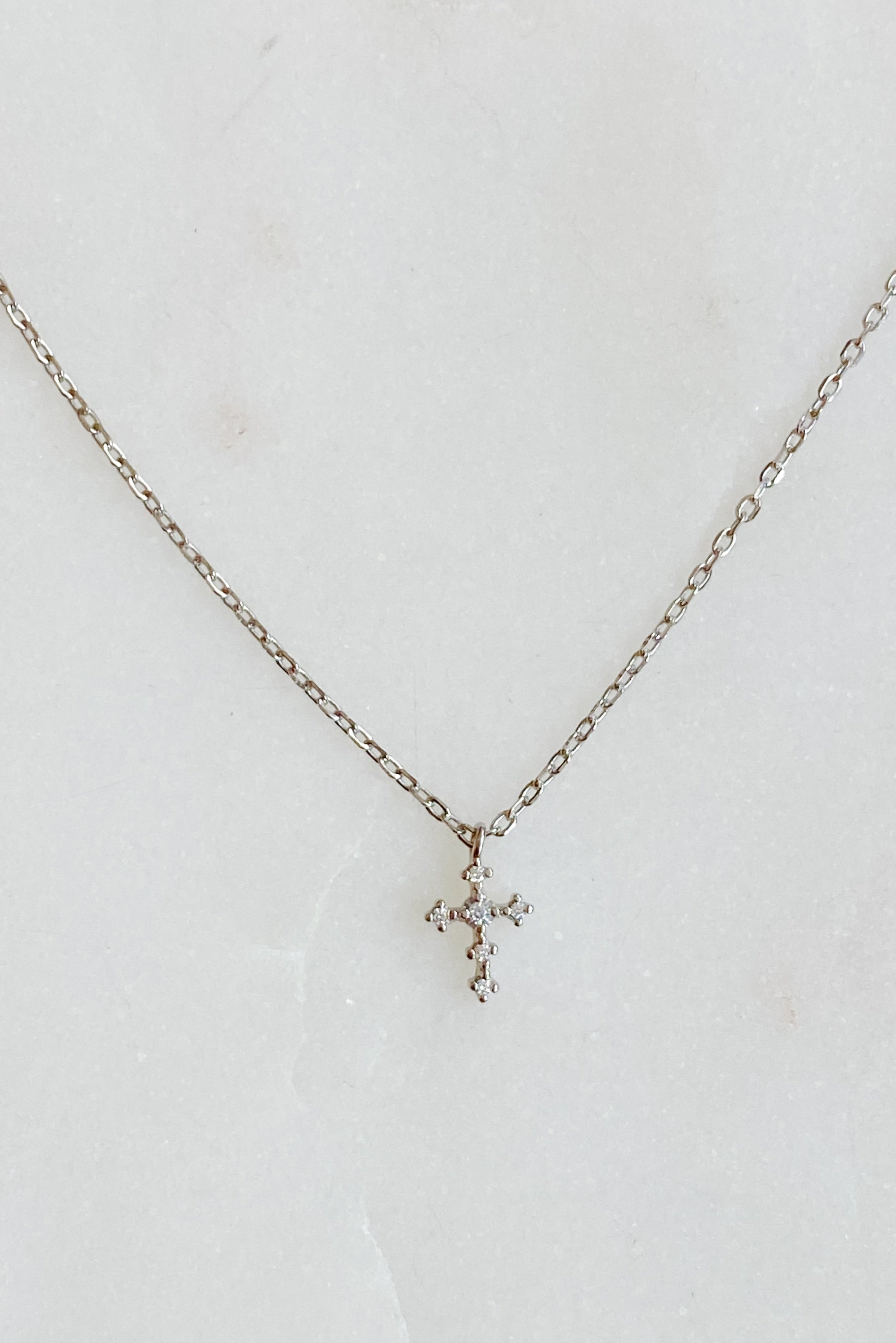 Dainty Cross Sterling Silver Necklace