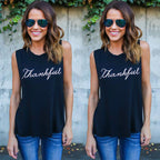 2019 Spring Women's Loose Fit Round Neck Tank Top