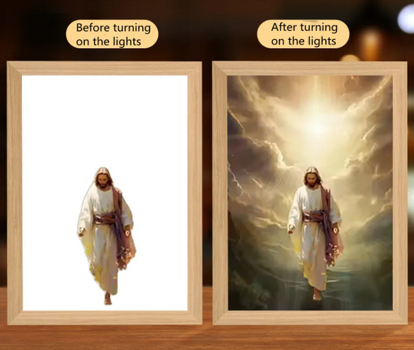 Illuminated Jesus LED Art Decor | Christian Home Decor