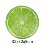 3D Printed Round Fruit Cushion - Decorative Throw Pillow