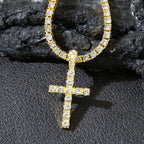 Hip Hop Diamond Cross Pendant with Cuban Link Necklace | Christian Jewelry