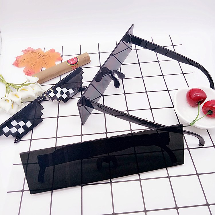 Rectangle Mosaic Sunglasses and Straight Frame Shades