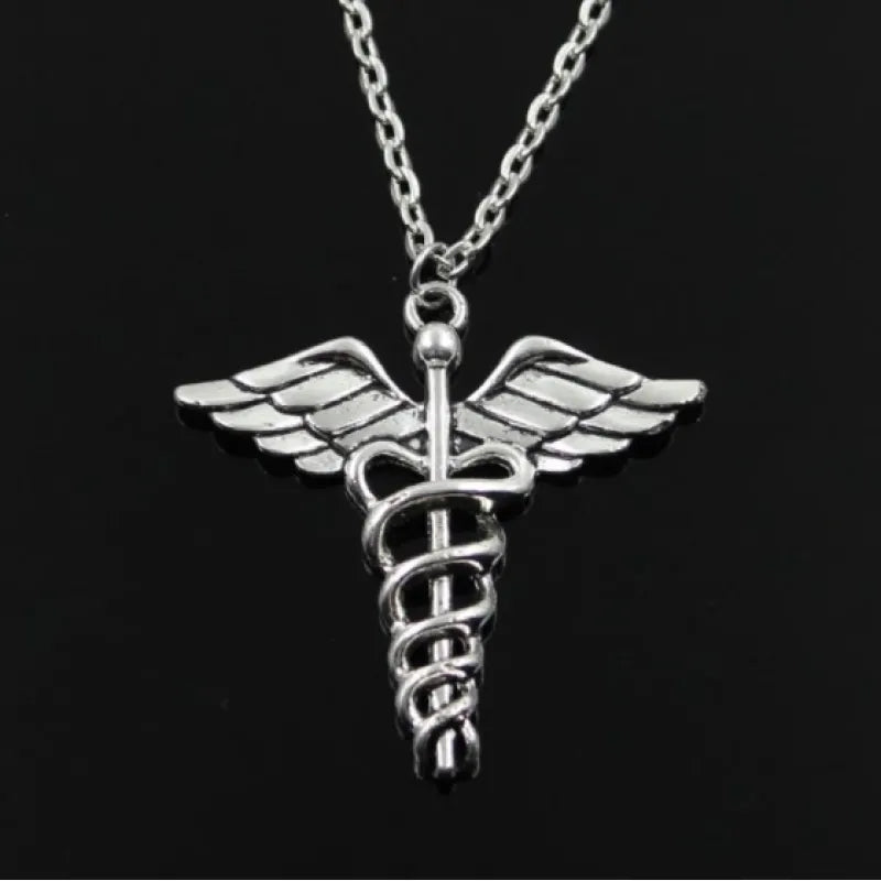 Rotating Dragonfly Snake Stick Angel Wings Necklace | Jewelry
