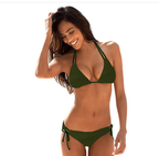 Tropical Leaf Wrap Bikini Set