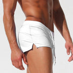 Men's Low-Waist Quick-Dry Square-Leg Swim Trunks