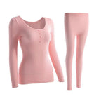 Women's Slim Fit Long Johns Thermal Underwear Set