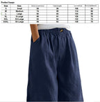 Cotton & Linen Women's Cropped High Waist Loose Shorts