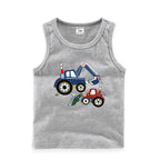 Kids' Cartoon Truck Sleeveless Tank Top
