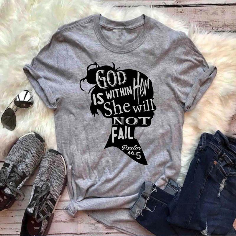 "Unisex Short Sleeve T-Shirt: God is Within Her" | Faith Streetwear