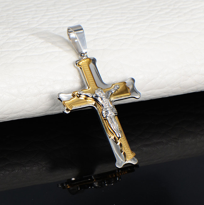 Jesus Christ Cross Pendant Necklace - Korean Style Christian Jewelry