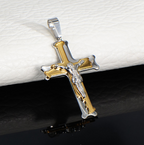 Jesus Christ Cross Pendant Necklace - Korean Style Christian Jewelry