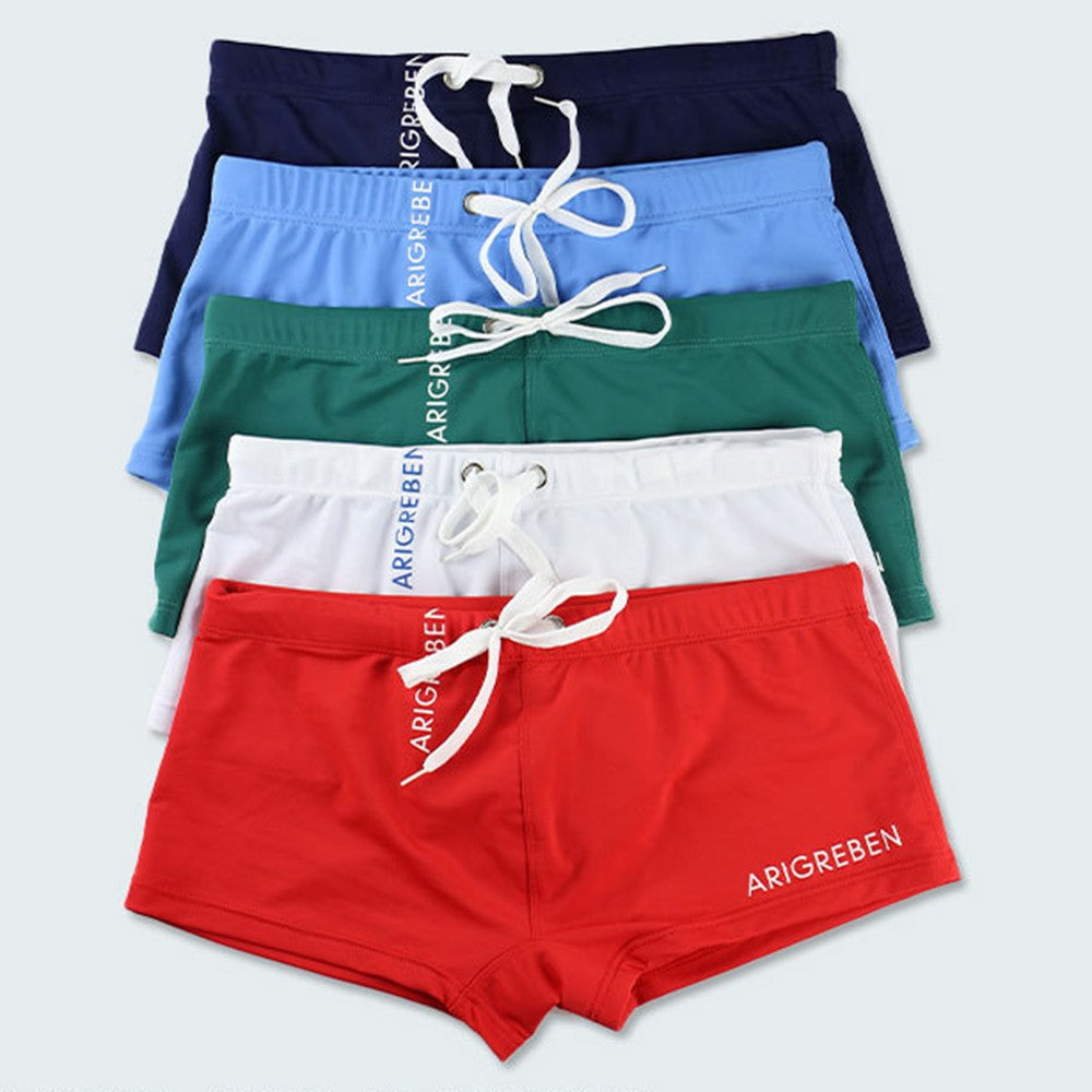 Men's Quick-Dry Drawstring Swim Trunks