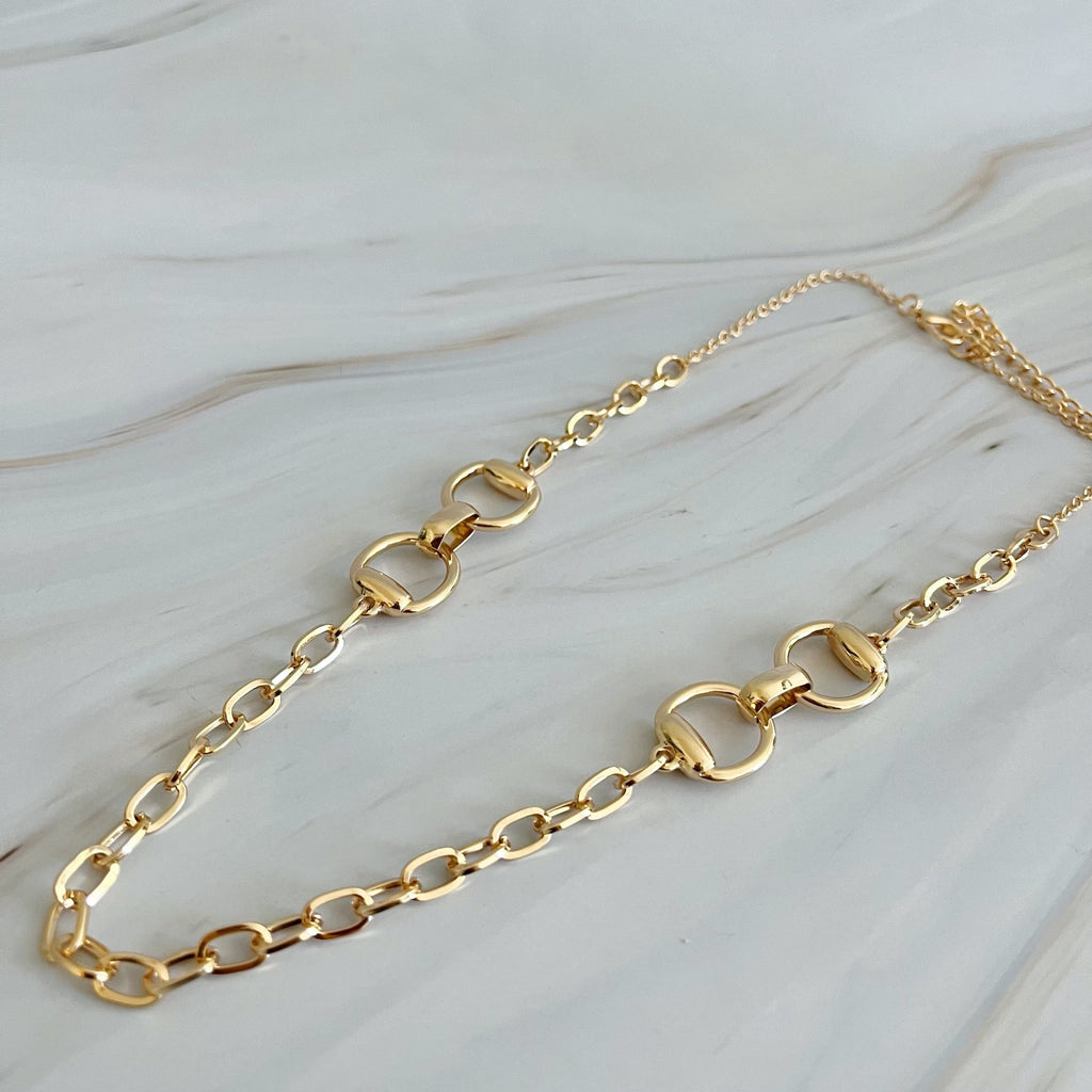 Double Equestrian Chain Necklace | Jewelry