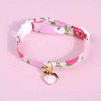 Cat Daisy Bow Necklace with Cowboy Bells for Cats