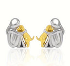 Best Friend And Dog Hugging Earrings and Necklace | Jewelry