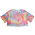 Fashionable Rainbow Sheer Crop Top for Women