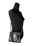 Michael Kors Hamilton XS Black Snake Satchel Bag