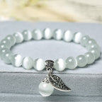 Handmade Cat's Eye Stone Crystal Bracelet