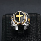 Men's Titanium Steel Hip Hop Ring - God Hand Design | Christian Jewelry