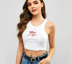 Satin Lace-Up Backless Crop Cami