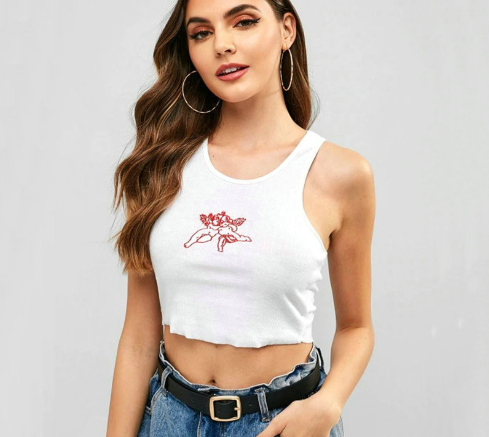 Satin Lace-Up Backless Crop Cami