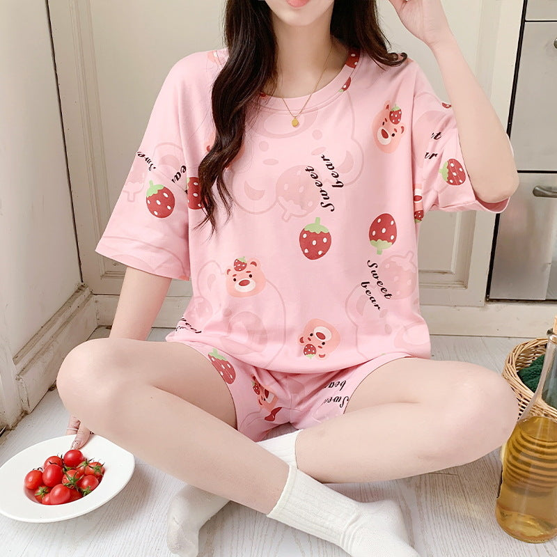 Summer Women's Cute Casual Pajama Set with Shorts