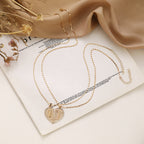 Gold Plated Two-Half Jesus Heart Pendant Necklace