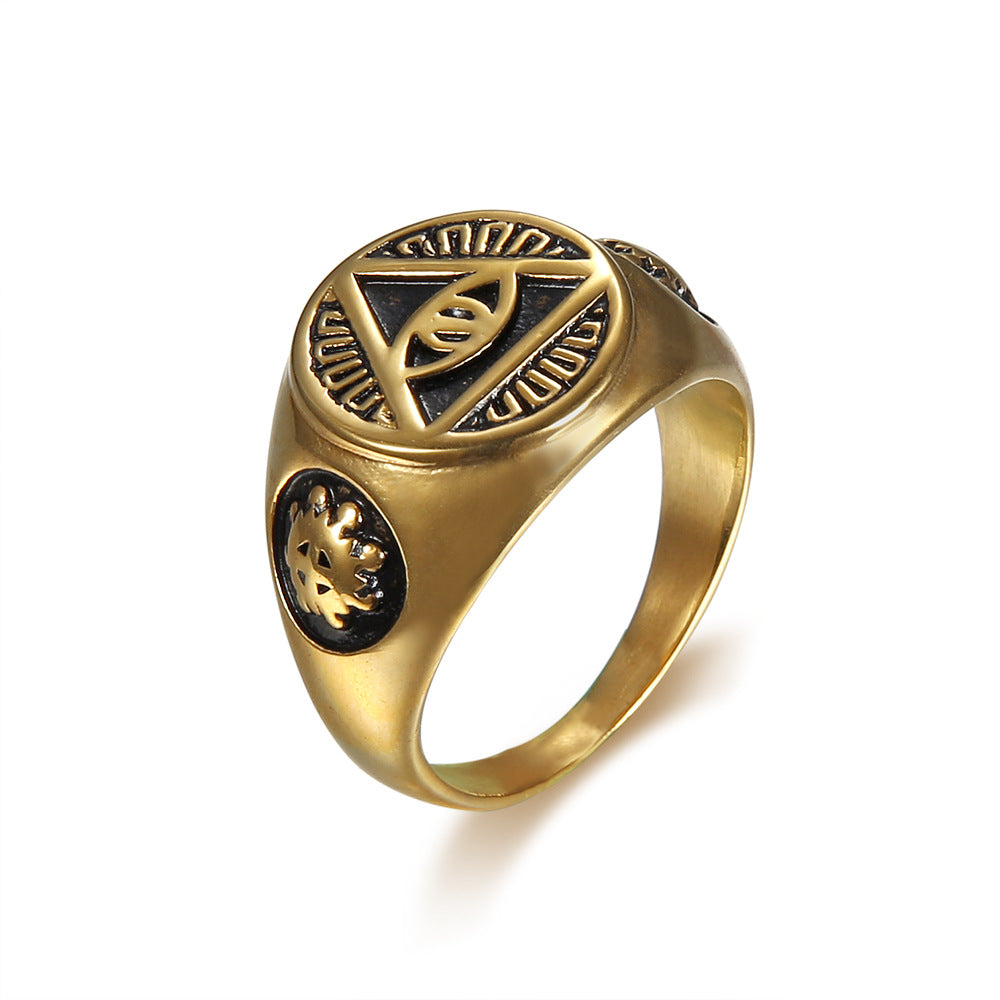 Stainless Steel Eye Ring - God Eye Design | Jewelry