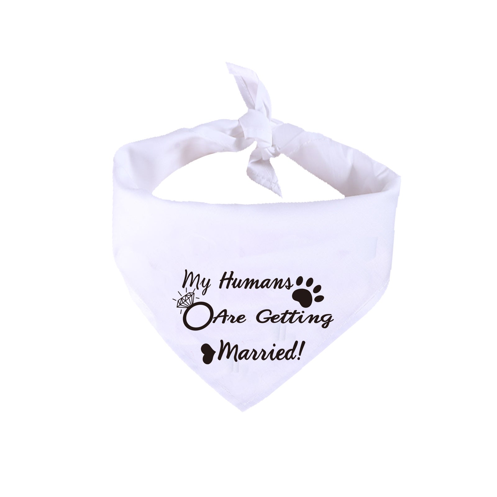 White Valentine's Day Dog Wedding Jewelry Towel