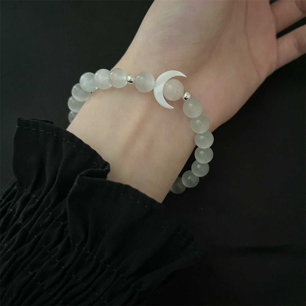 Light Luxury Moon Shell Powder Cat's Eye Bracelet