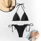 Women's Black Triangle String Bikini