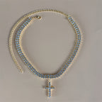 Rhinestone Cross Pendant Necklace Design