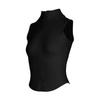 Slim Fit Sleeveless Zip Sports Tank Top for Women