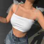 Women's Backless Mesh Strap Tank Top - Spring/Summer 2019